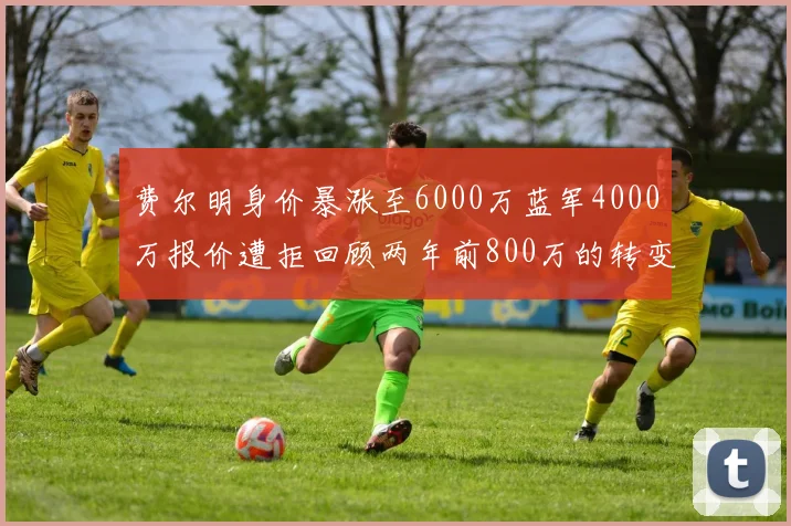 费尔明身价暴涨至6000万蓝军4000万报价遭拒回顾两年前800万的转变